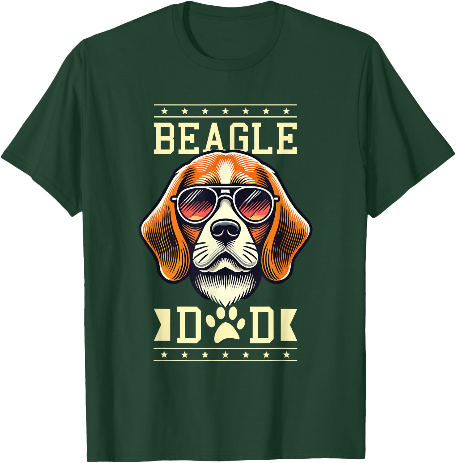 Beagle Dad Beagles , Black, S T-Shirt - T-Shirt | Forest