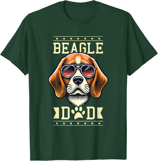 Beagle Dad Beagles , Black, S T-Shirt - T-Shirt | Forest