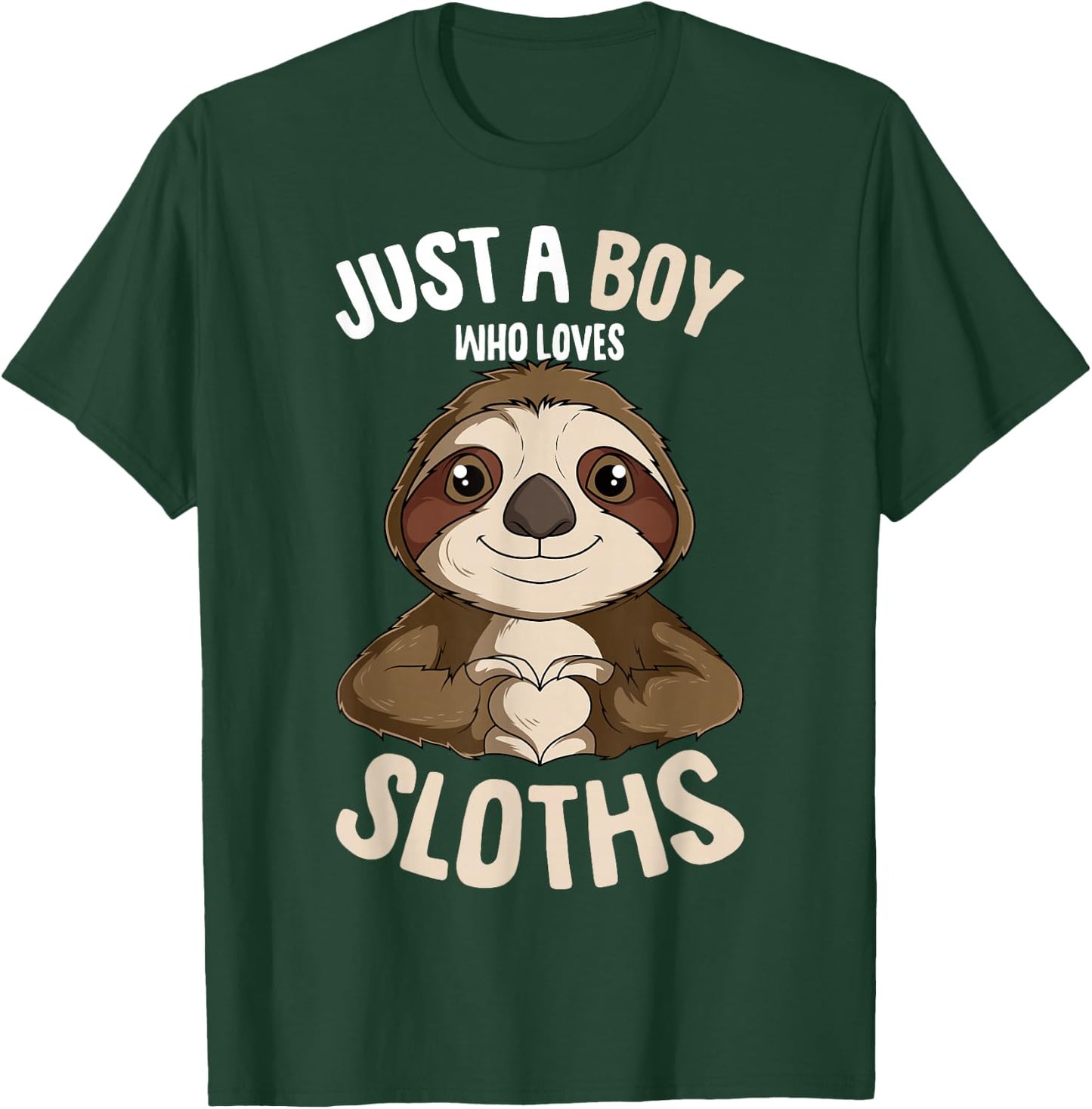 Just A Boy Who Loves Sloths Boys Kids T-Shirt - T-Shirt | Forest