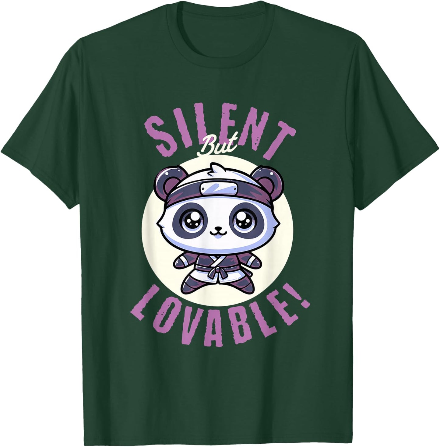 Cute Panda Bear Ninja Silent But Lovable Kids Shirt T-Shirt - T-Shirt | Forest