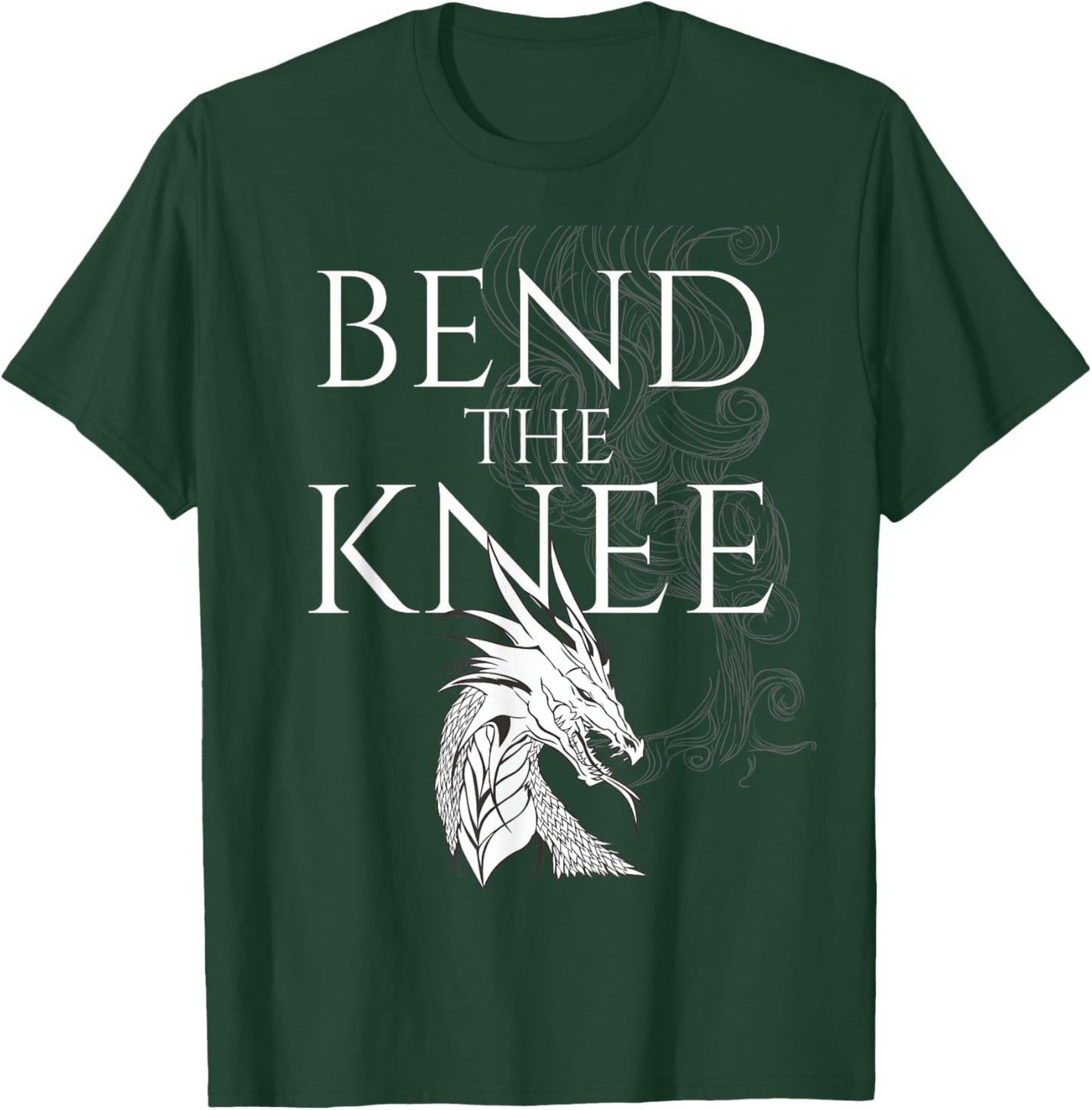 Bend The Knee Fantasy Dragon T-Shirt - T-Shirt | Forest