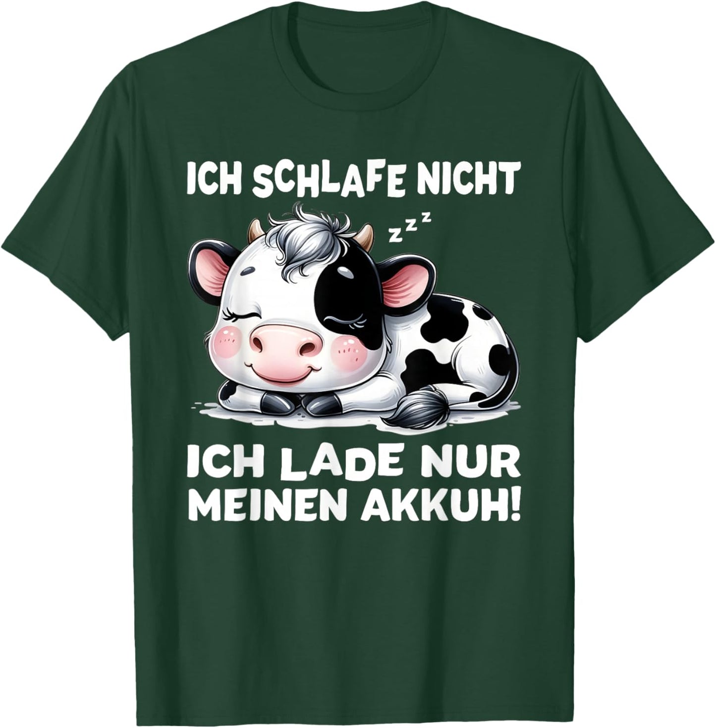 Cow Gifts Women Men Work Colleagues Tired Cow , black T-Shirt - T-Shirt | Forest