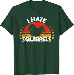 Squirrel hunting i hate squirrel hunter retro design T-Shirt - T-Shirt | Forest