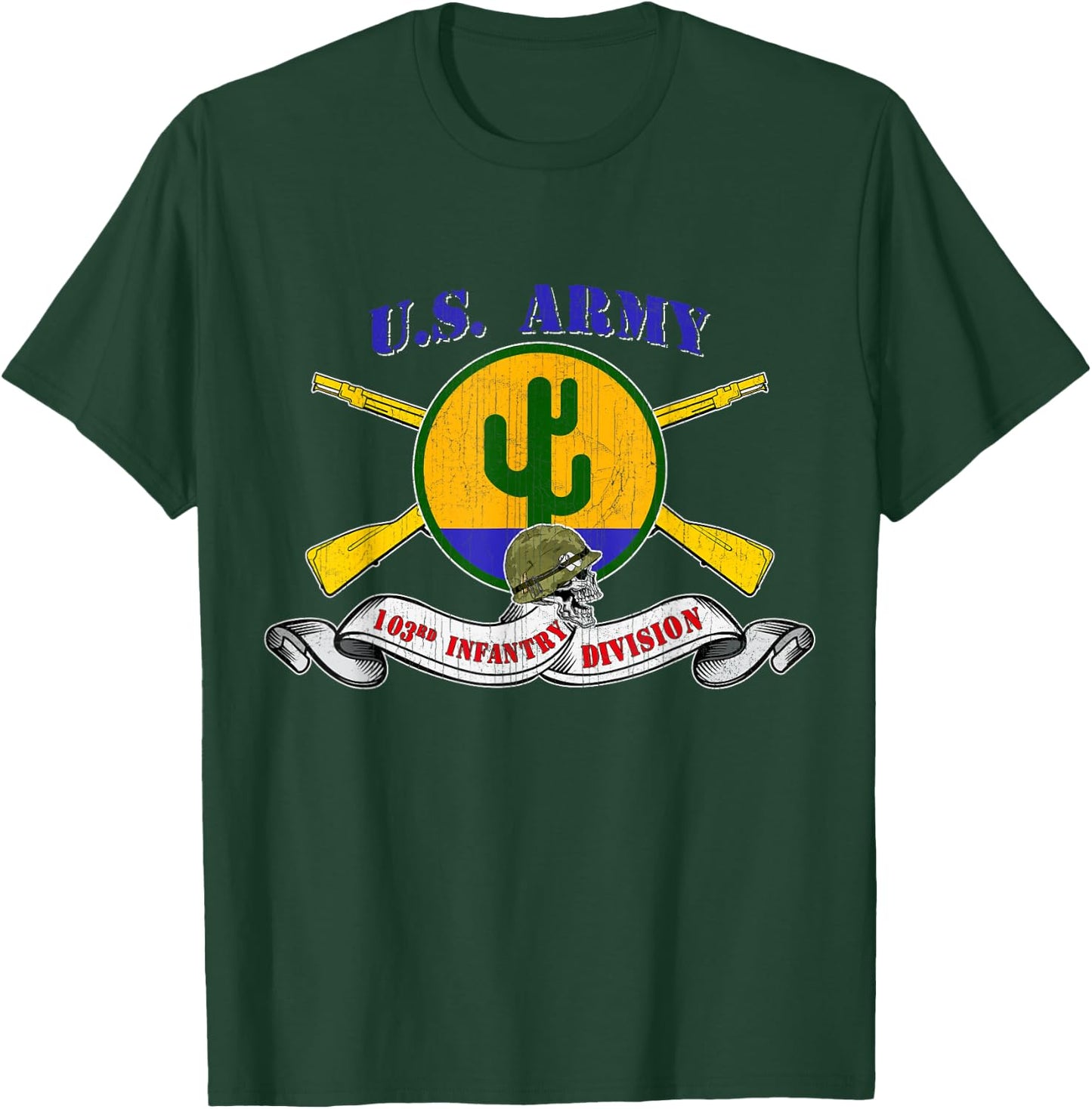 103rd Infantry Division 103rd ID Veteran Vintage Gifts T-Shirt - T-Shirt | Forest