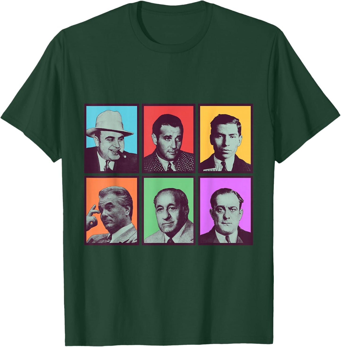 American Gangsters Mafia Bosses Small T-Shirt - T-Shirt | Forest