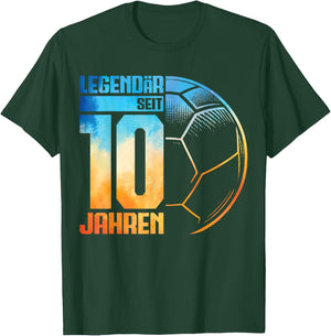 10th Birthday Retro Handball Player 10 Years Boy Kids , black T-Shirt - T-Shirt | Forest