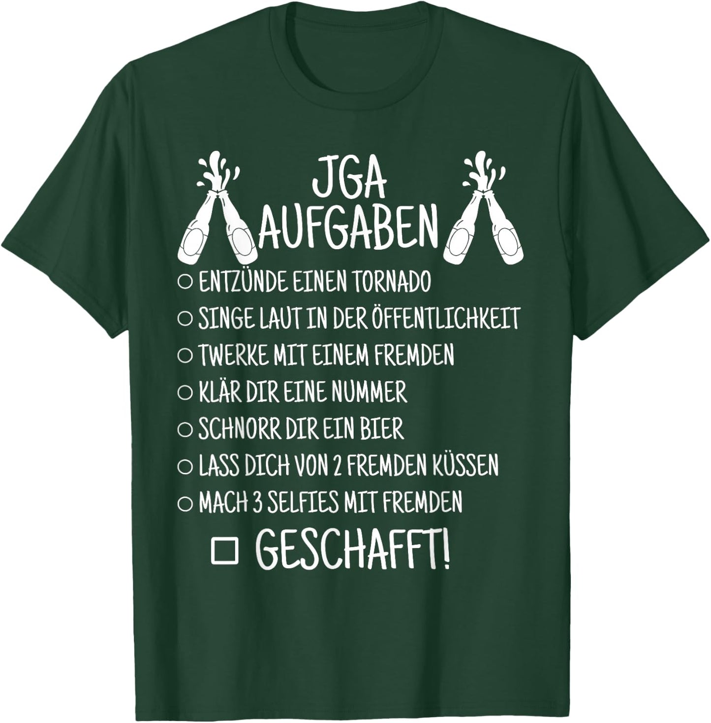 Junggesellenabschied Aufgaben JGA T-Shirt - T-Shirt | Forest
