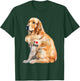 I Love Dad - Patriotic Golden Retriever Canine Dog Lover Kids Men T-Shirt - T-Shirt | Forest