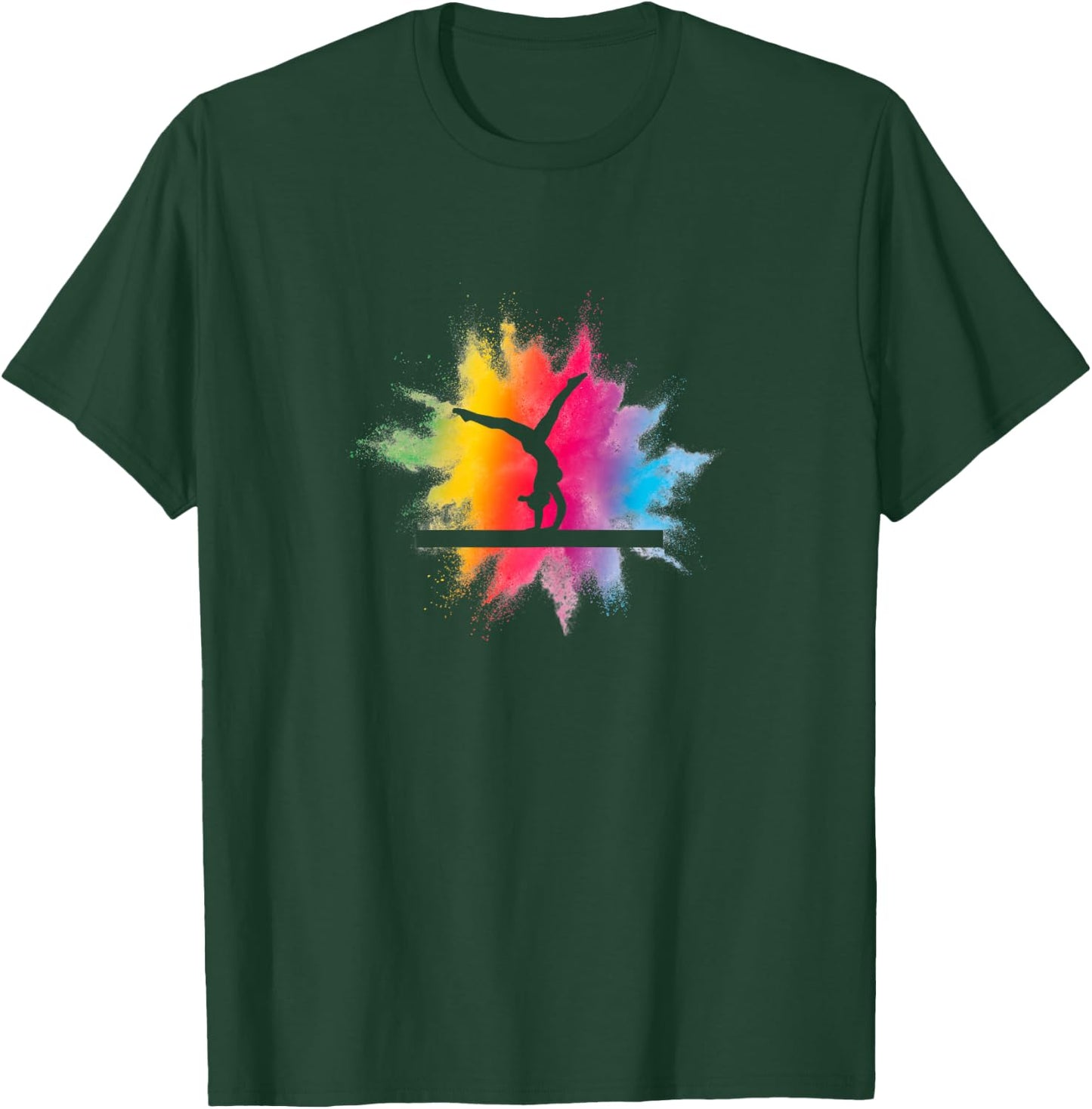 Colourful Gymnastics Motif for the Gymnastic Acrobatics , black, s T-Shirt - T-Shirt | Forest