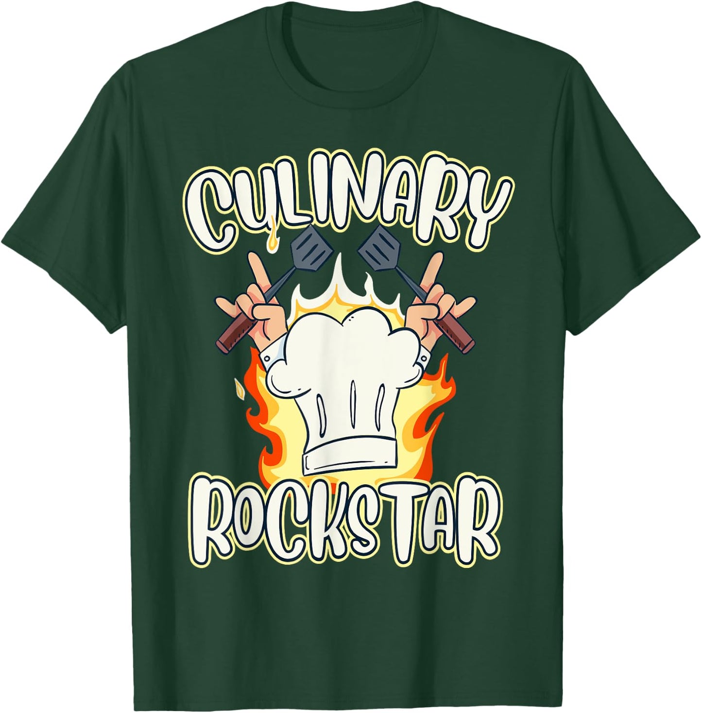 Culinary Rockstar Cooking T-Shirt - T-Shirt | Forest