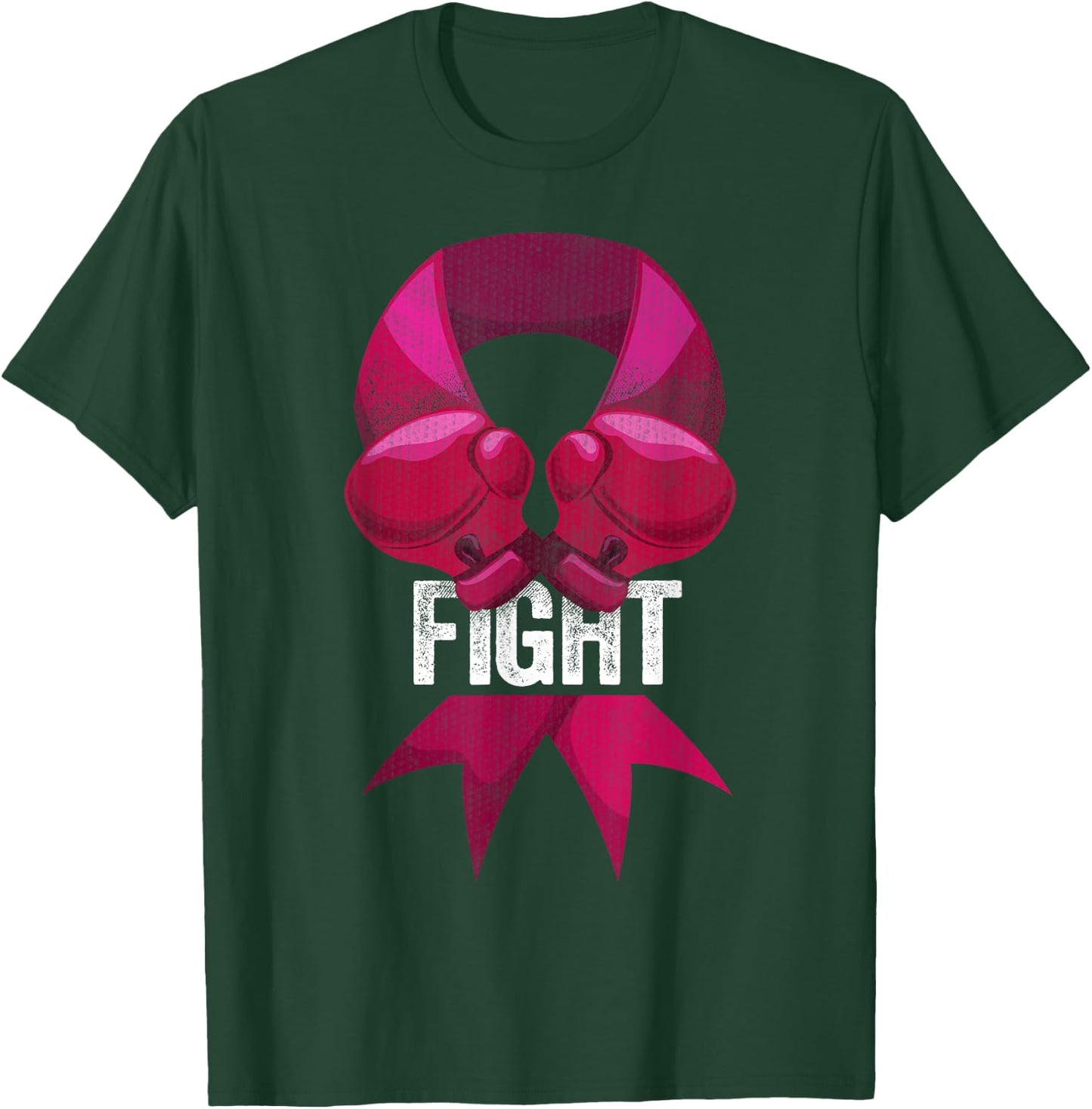 Pink Boxing Glove Fighter Awareness Breast Cancer Fight T-Shirt - T-Shirt | Forest