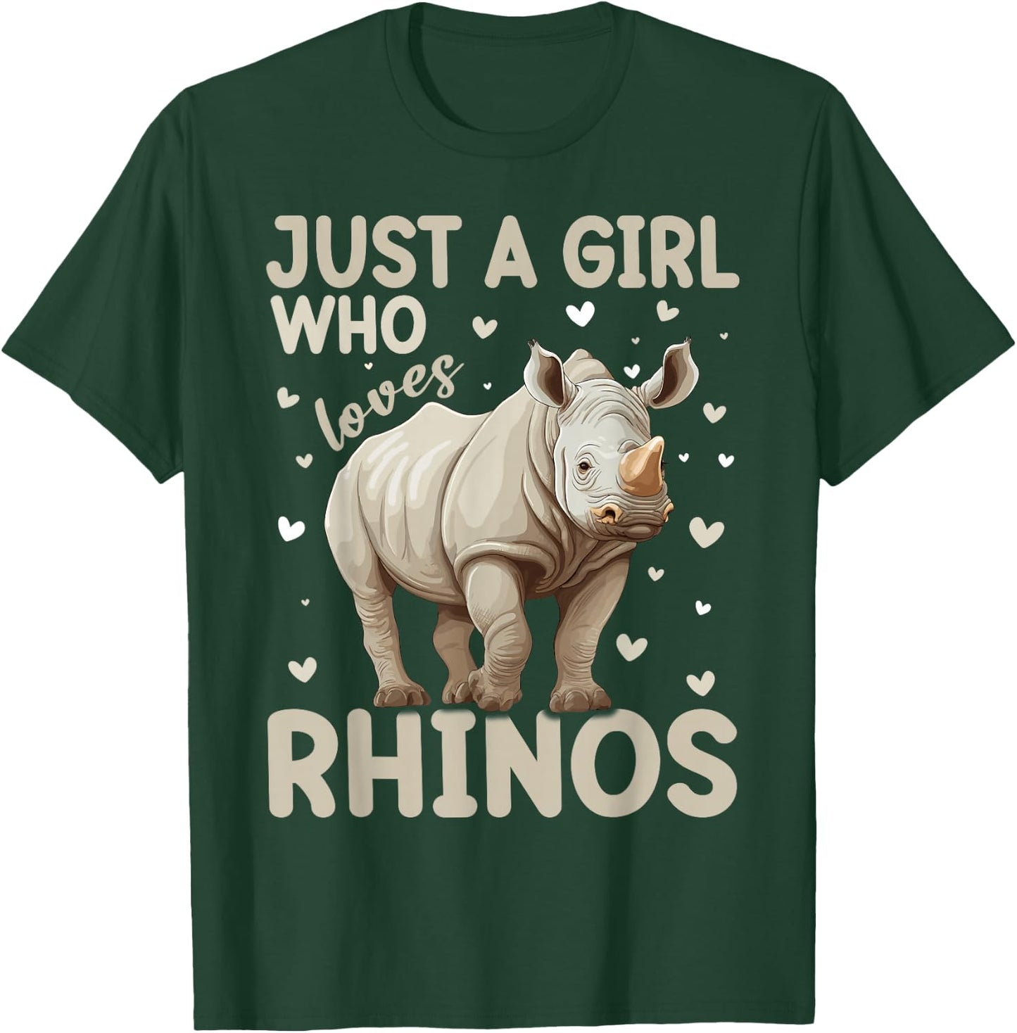 Just A Girl Who Loves Rhinos Women and Girls T-Shirt - T-Shirt | Forest