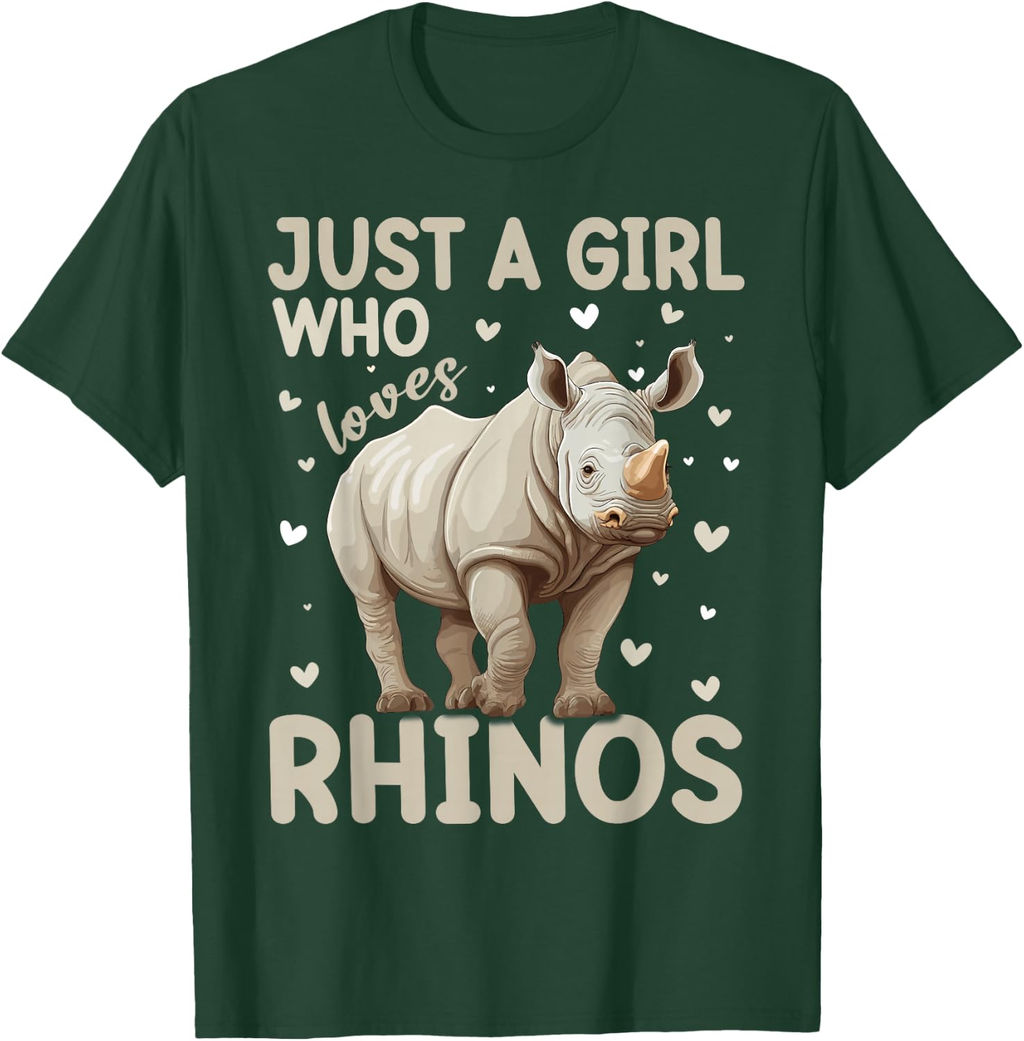 Just A Girl Who Loves Rhinos Women and Girls T-Shirt - T-Shirt | Forest