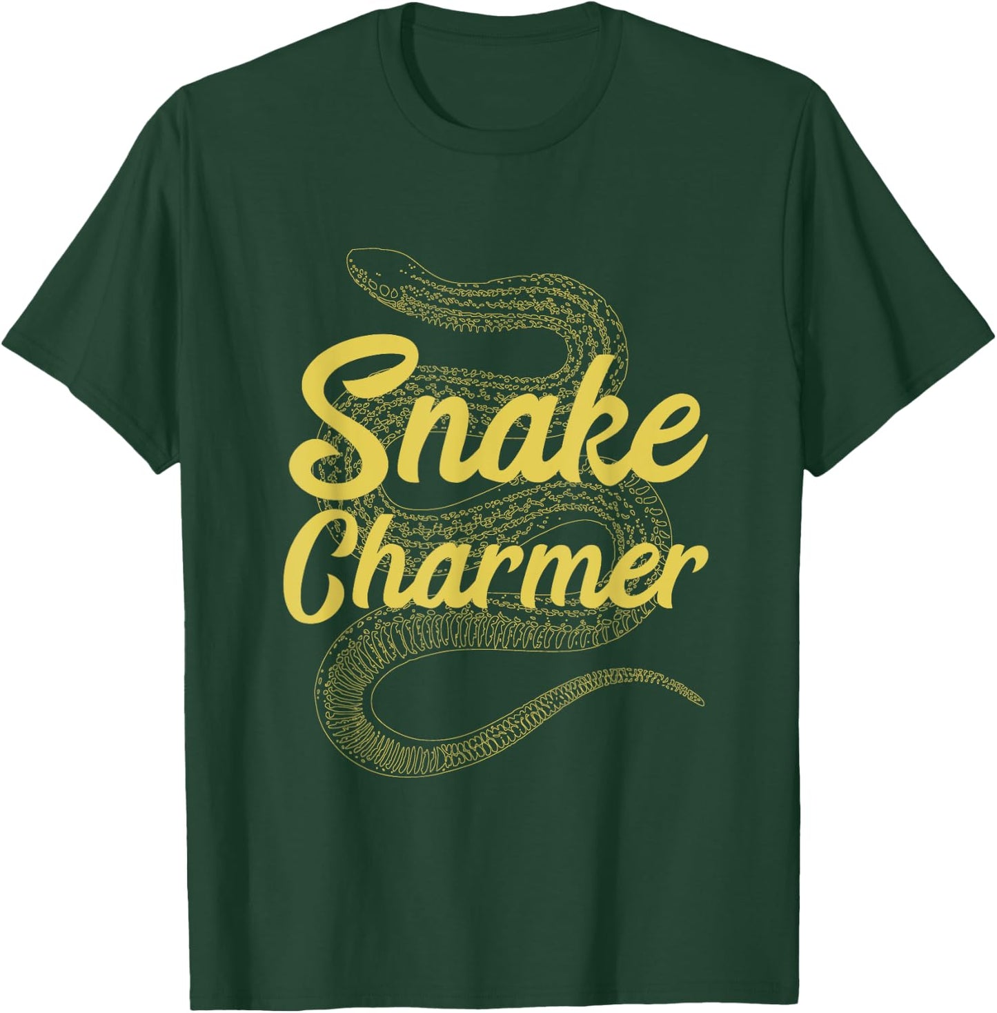 Snake Charmer Coiled Serpent Vintage Reptile Lover T-Shirt - T-Shirt | Forest
