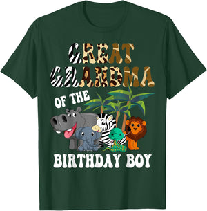 Great Grandma of the Birthday Boy Zoo Safari Celebration T-Shirt - T-Shirt | Forest