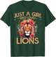 Floral Lion Just A Girl Who Loves Lions T-Shirt - T-Shirt | Forest