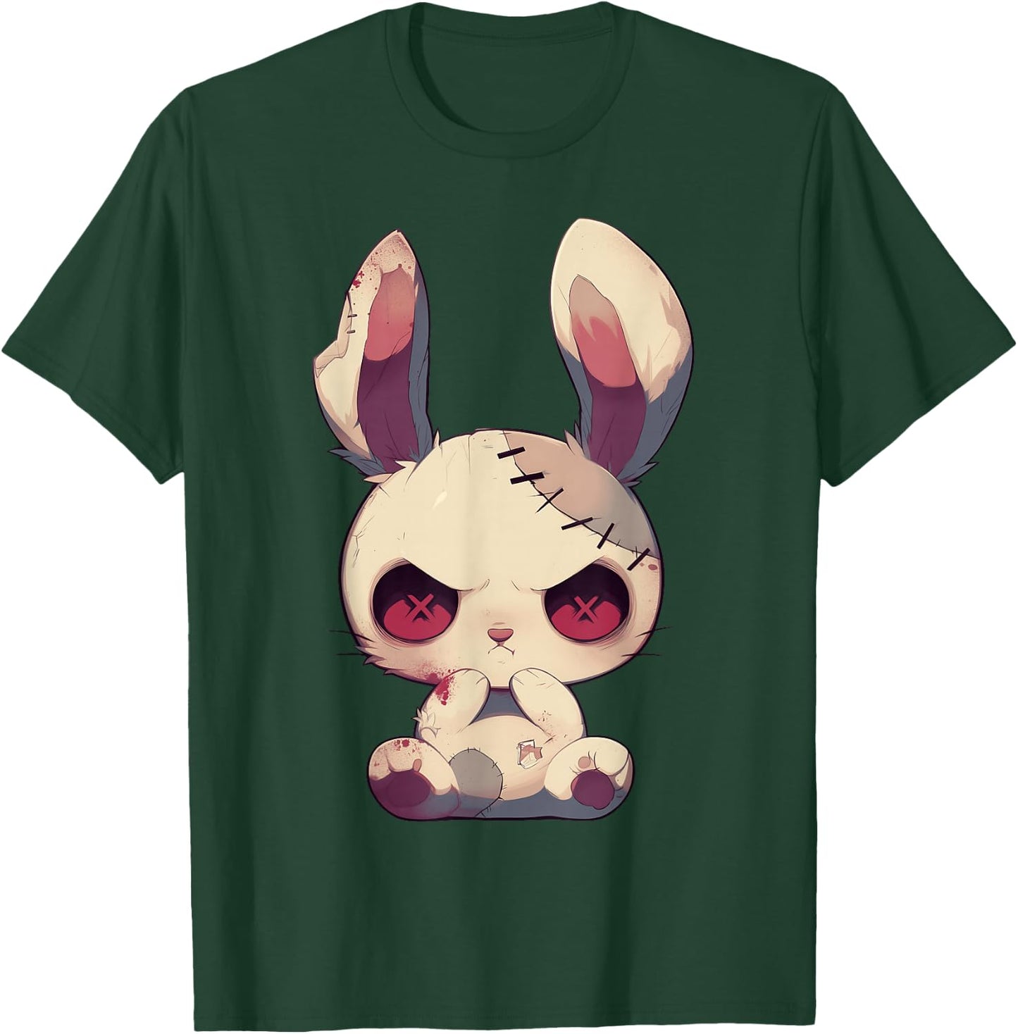 Cute Goth Bunny Doll Gothic Outfit Cute E-Girl Grunge T-Shirt - T-Shirt | Forest