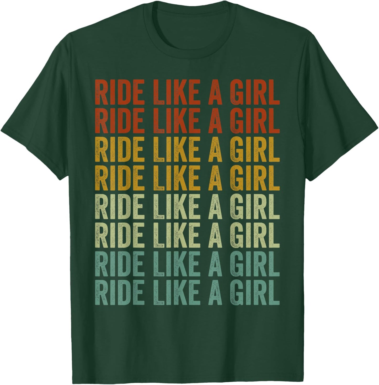 Ride Like A Girl Dirt Biker Biker Girl Motorcycle Women T-Shirt - T-Shirt | Forest