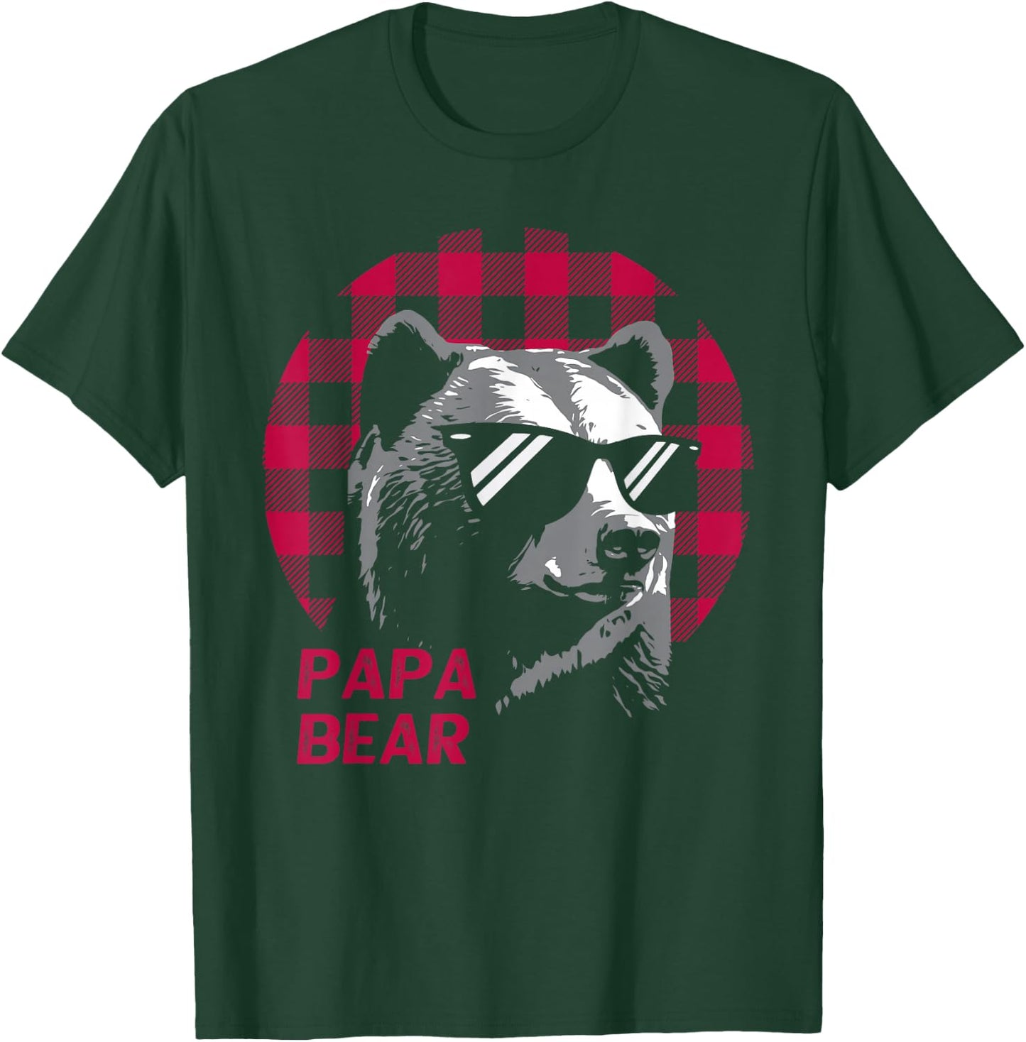 Papa Bear Pajama Red Buffalo Plaid T-Shirt - T-Shirt | Forest