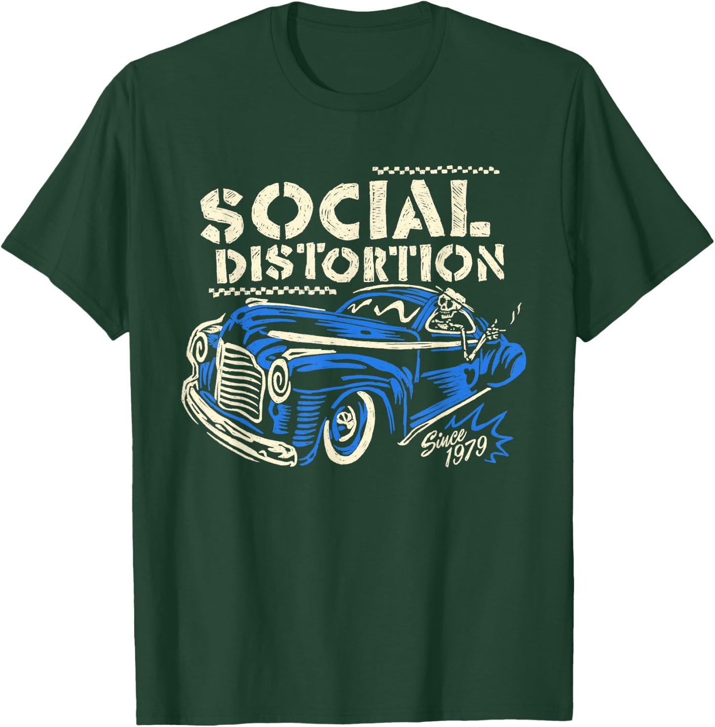 Official Social Distortion 1979 Car T-Shirt - T-Shirt | Forest
