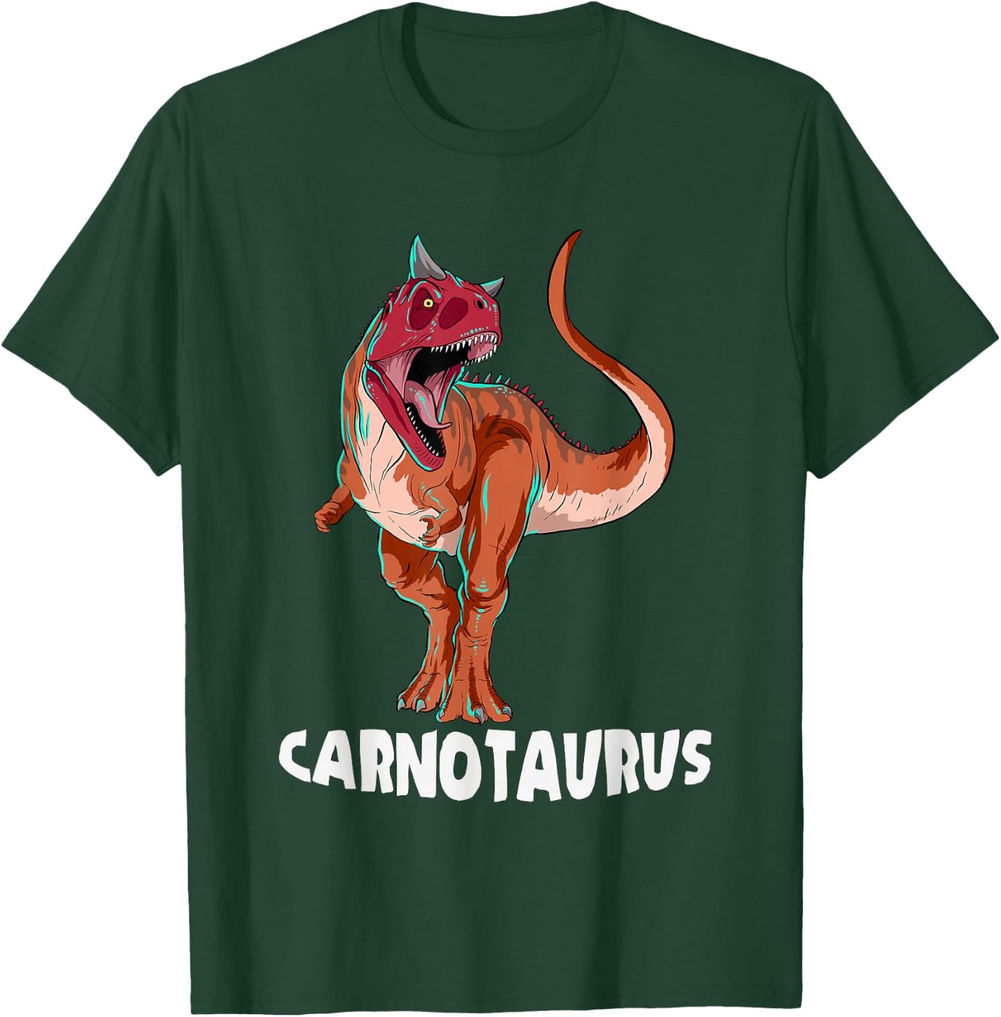 Carnotaurus Dinosaur Design T-Shirt - T-Shirt | Forest