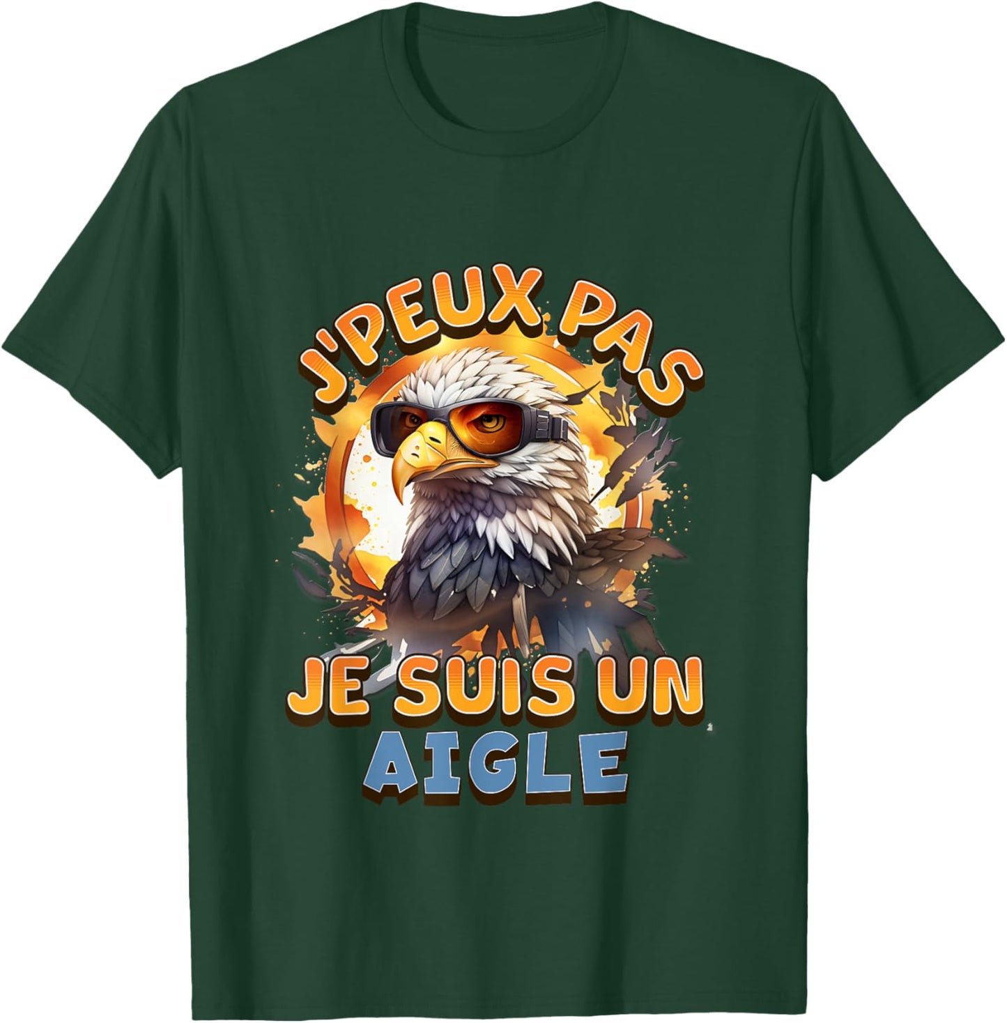 Children's Funny Bird I Am Un Aigle homme femme , Black, S T-Shirt - T-Shirt | Forest