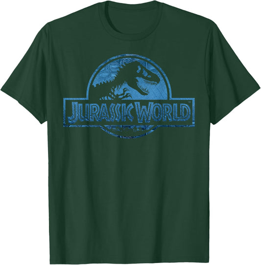 Jurassic World Blue Dinosaur Scale Logo T-Shirt - T-Shirt | Forest