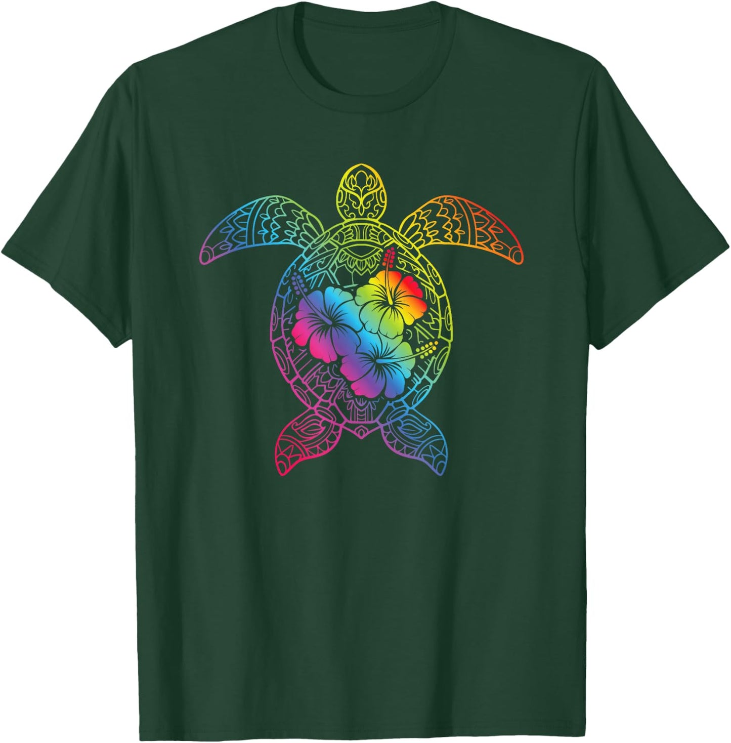 Meeresschildkröte Mandala Schildkröte Tropisches Hawaii T-Shirt - T-Shirt | Forest