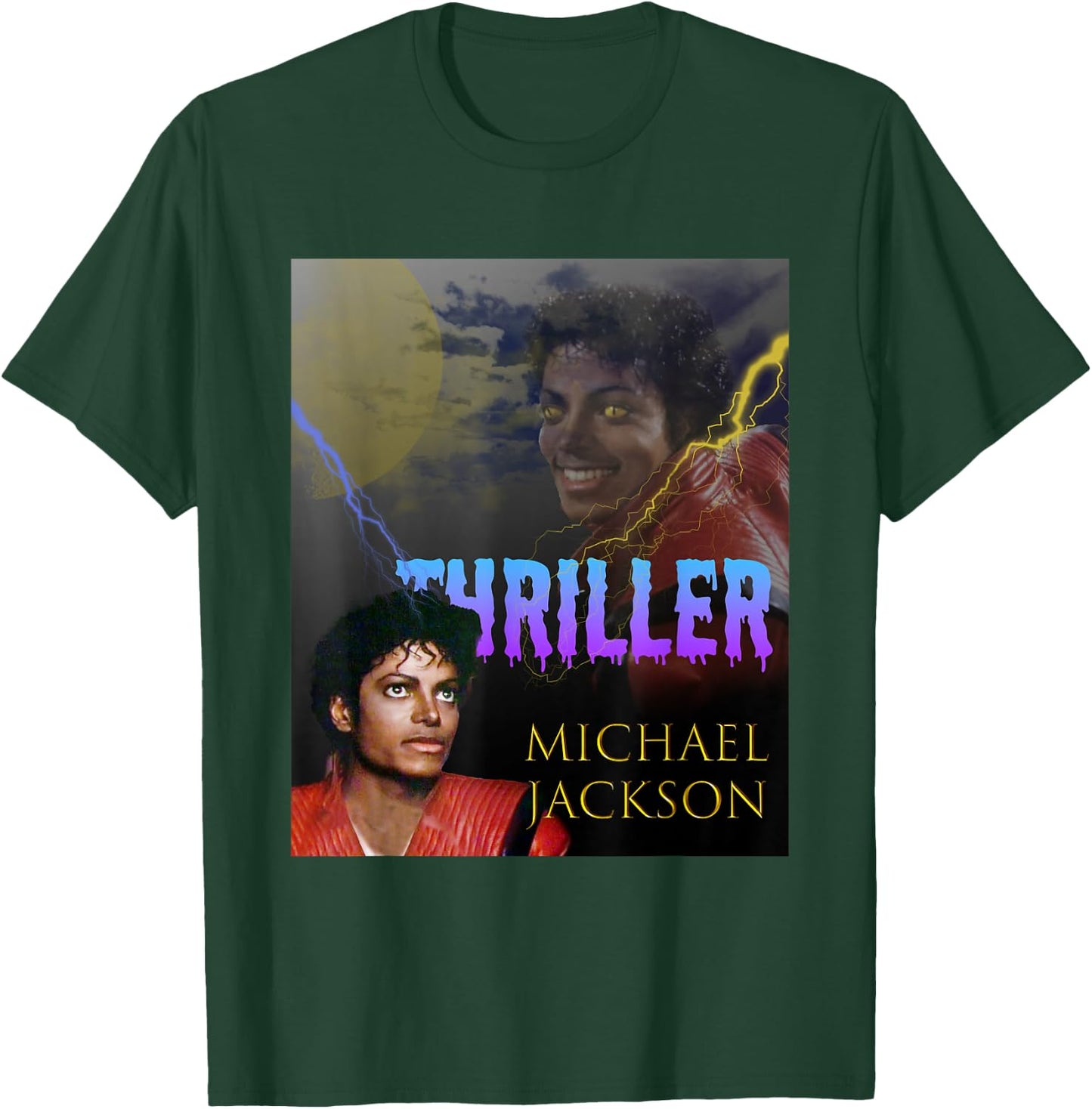 The King of POP MJ-067_Thriller , Erwachsene, Michael Jackson Fans, Pop Culture Enthusiasts, Various Ages, Schwarz, S T-Shirt - T-Shirt | Forest