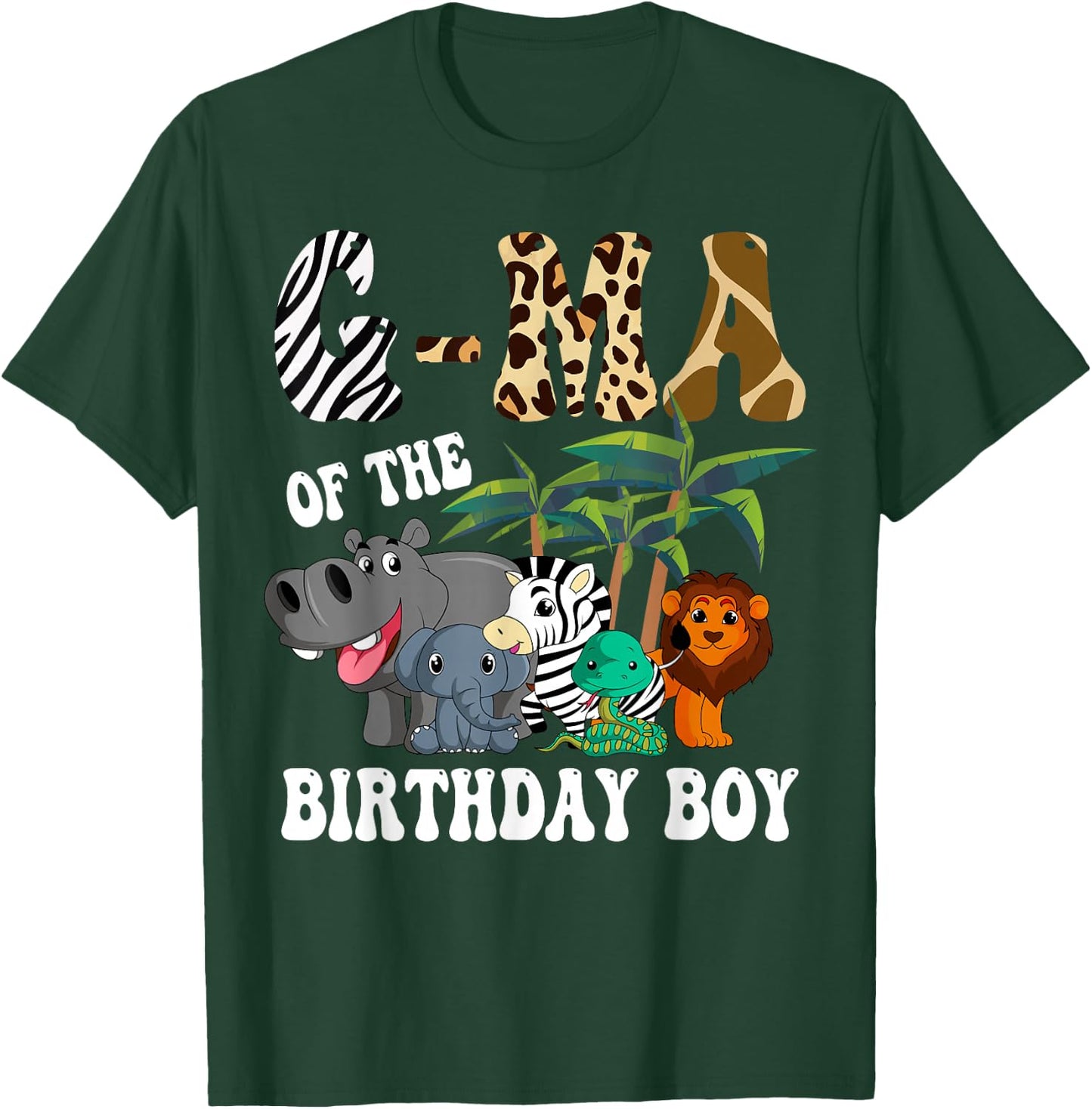 G-Ma of the Birthday Boy Zoo Bday Safari Celebration T-Shirt - T-Shirt | Forest