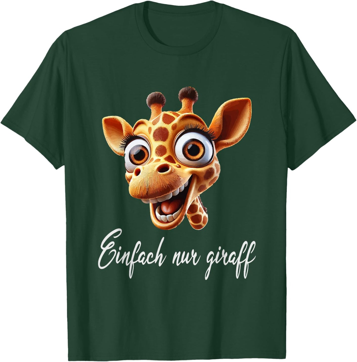Lustige Giraffe mit coolem Spruch Giraffenkopf T-Shirt - T-Shirt | Forest