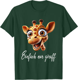 Lustige Giraffe mit coolem Spruch Giraffenkopf T-Shirt - T-Shirt | Forest