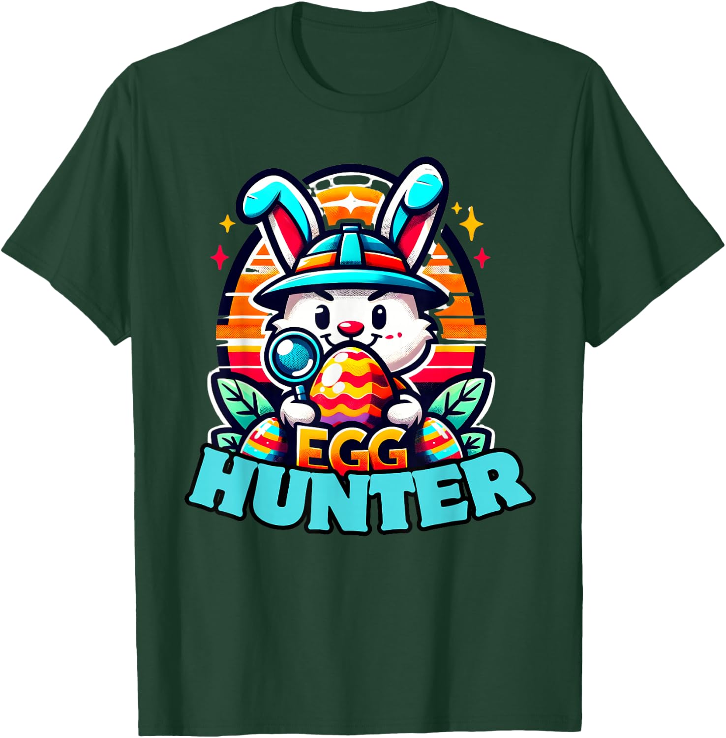 Egg Hunting Squad Graphic Easter Egg Hunt T-Shirt - T-Shirt | Forest