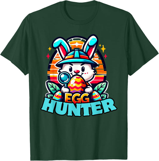 Egg Hunting Squad Graphic Easter Egg Hunt T-Shirt - T-Shirt | Forest