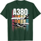 Passenger Plane A380 , black T-Shirt - T-Shirt | Forest