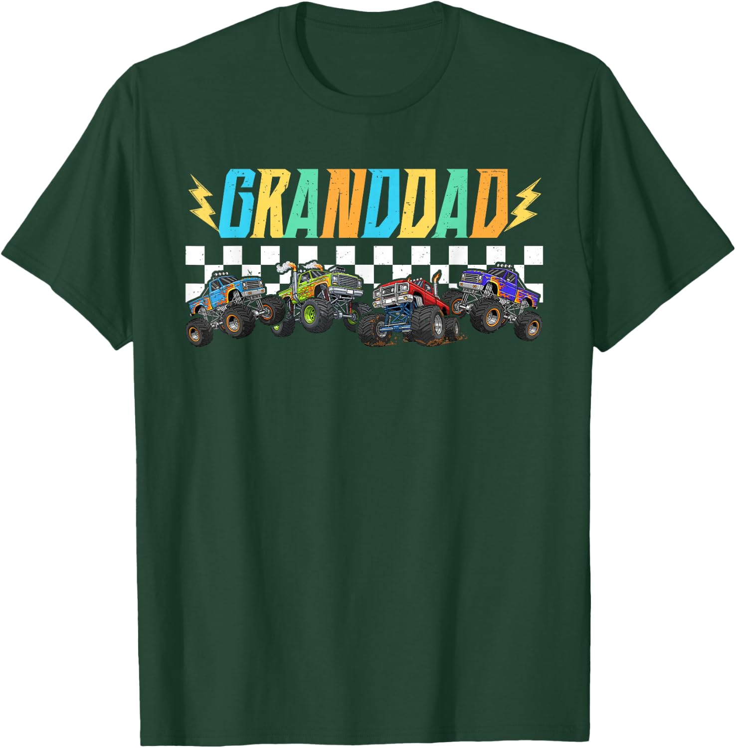 Granddad Monster Truck Family Matching Monster Truck Lovers T-Shirt - T-Shirt | Forest