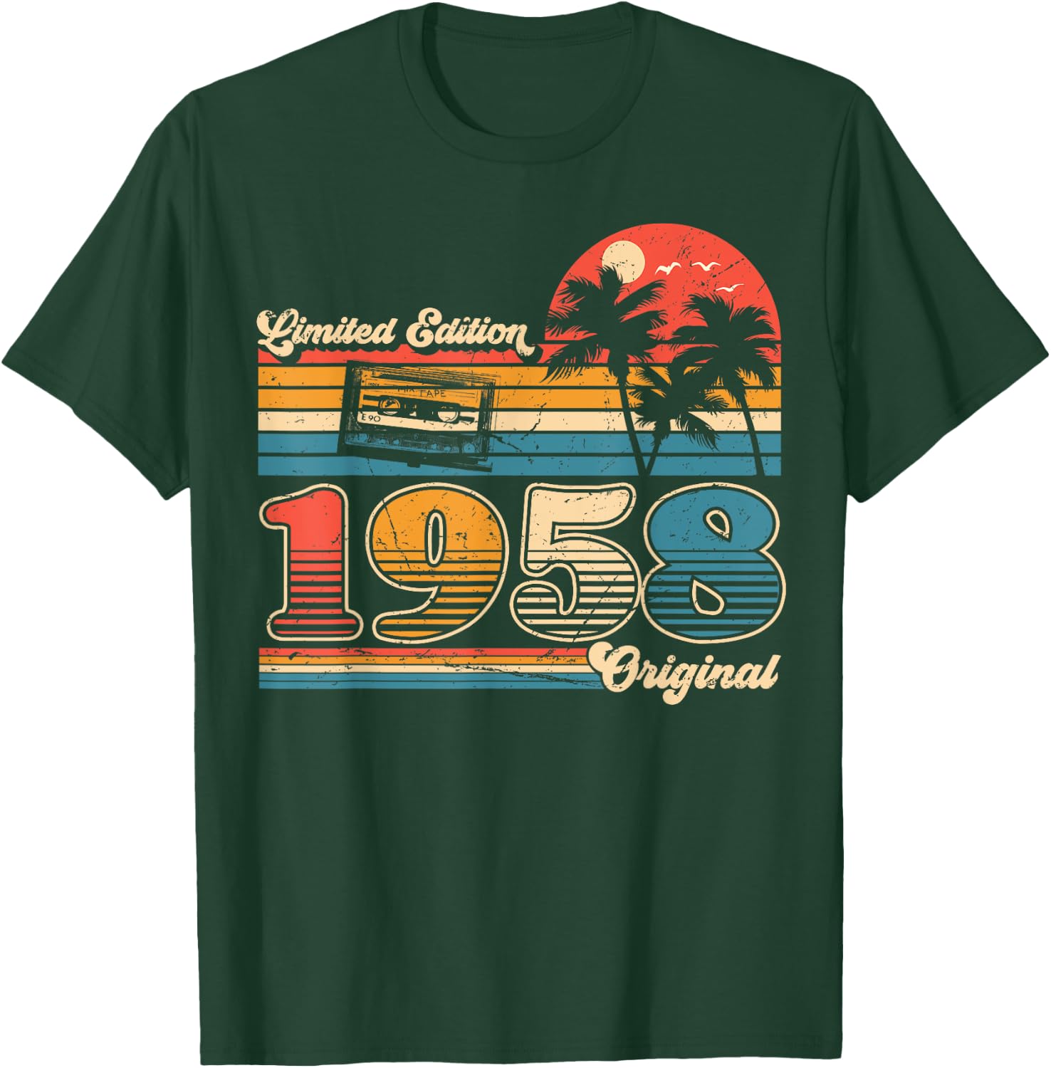 67th Birthday Retro Vintage 1958 Men Women T-Shirt - T-Shirt | Forest