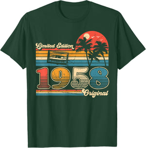 67th Birthday Retro Vintage 1958 Men Women T-Shirt - T-Shirt | Forest
