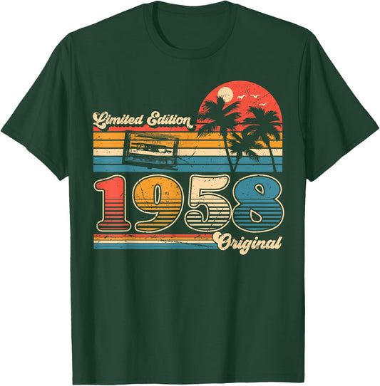 67th Birthday Retro Vintage 1958 Men Women T-Shirt - T-Shirt | Forest