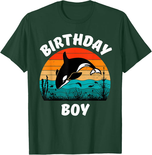 Cool Orca Whale Birthday Boy Teenage Brother Gift T-Shirt - T-Shirt | Forest