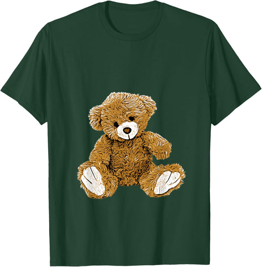 Shirt with Teddy Bear , black T-Shirt - T-Shirt | Forest