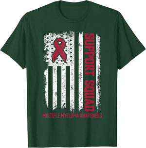 Multiple Myeloma Support Squad Multiple Myeloma Awareness T-Shirt - T-Shirt | Forest