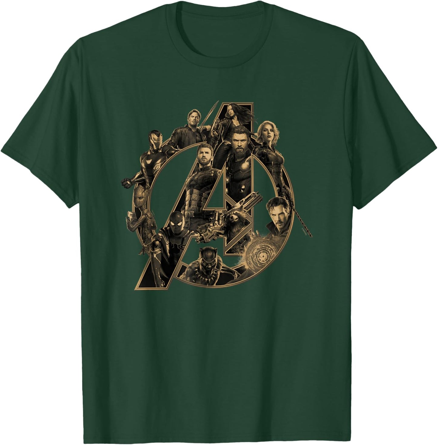 Marvel Avengers Infinity War Logo , Erwachsene, Kinder, Avengers Fans, Kurzarm, , Cartoon, Schwarz, S, Klassisch geschnitten T-Shirt - T-Shirt | Forest