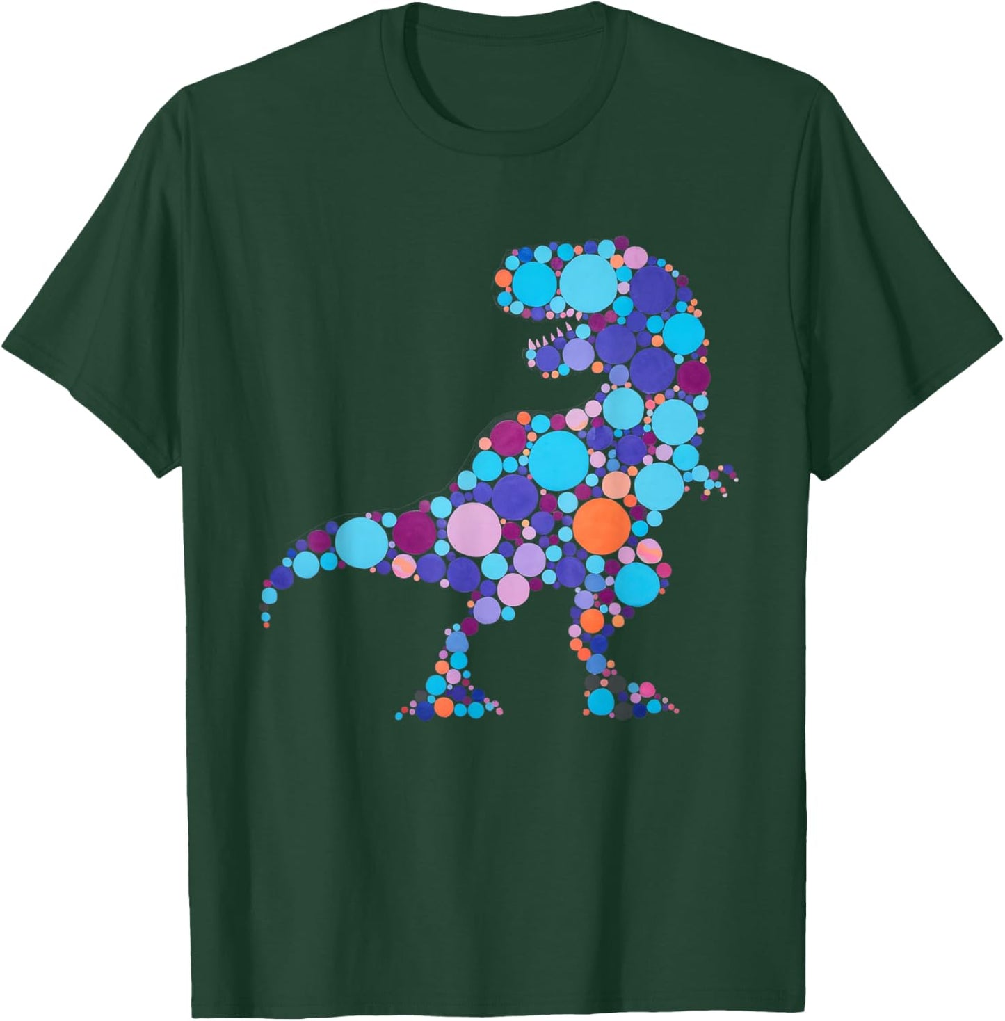 Happy Dot Day Colorful Polka Dot Dinosaur T-Rex Boys Gifts T-Shirt - T-Shirt | Forest
