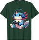 Funny Axolotl Gamer Gaming Axolotl Video Game T-Shirt - T-Shirt | Forest