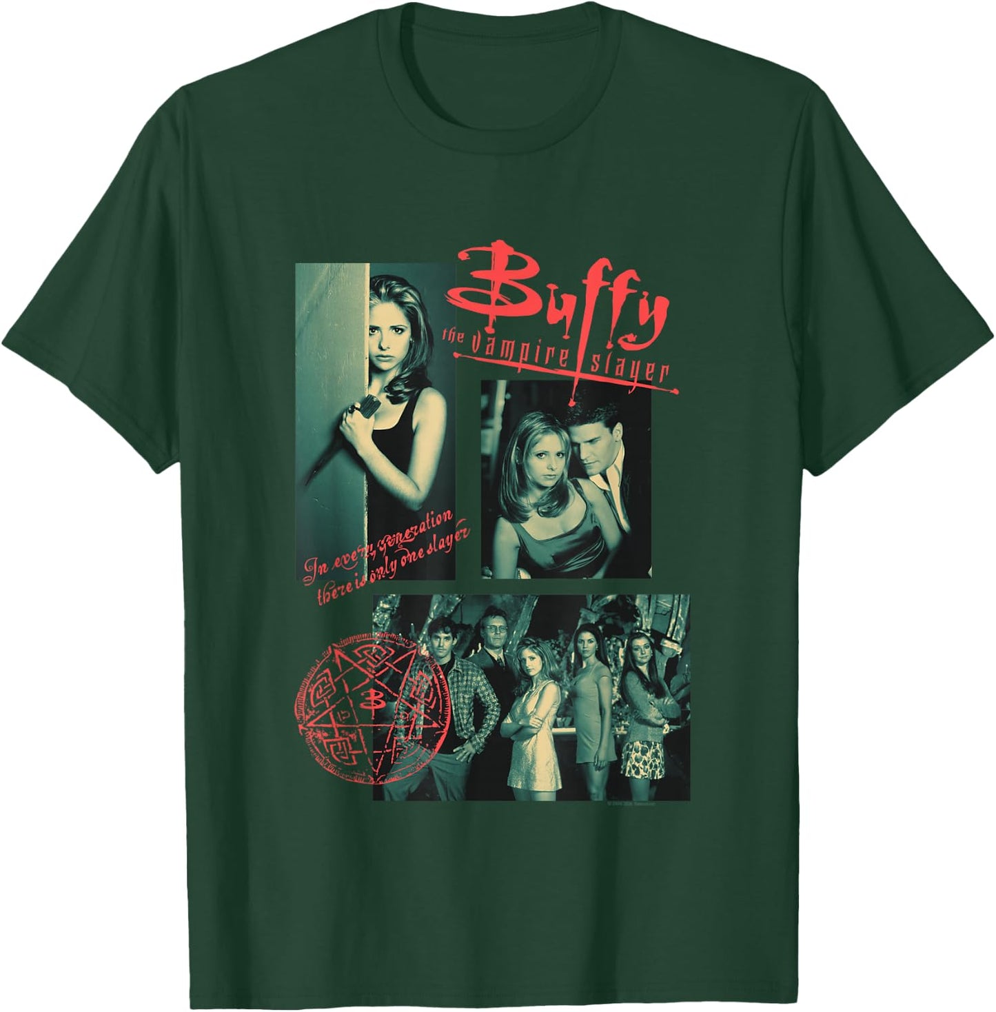Buffy The Vampire Slayer Sunnydale High Vintage Collage , Black, S T-Shirt - T-Shirt | Forest