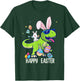 Happy Easter Dino Shirts Kids Funny Dinosaur Bunny Eggs T-Shirt - T-Shirt | Forest