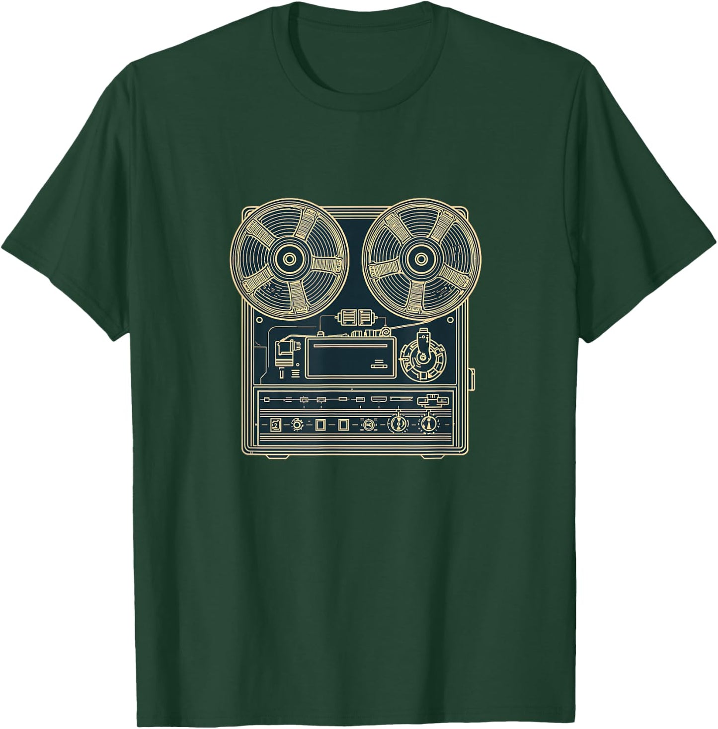 Classic Reel to Reel Recorder for Analog Music Fans T-Shirt - T-Shirt | Forest