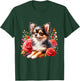 Chihuahua Floral Watercolor Adorable Long Hair Chihuahua T-Shirt - T-Shirt | Forest