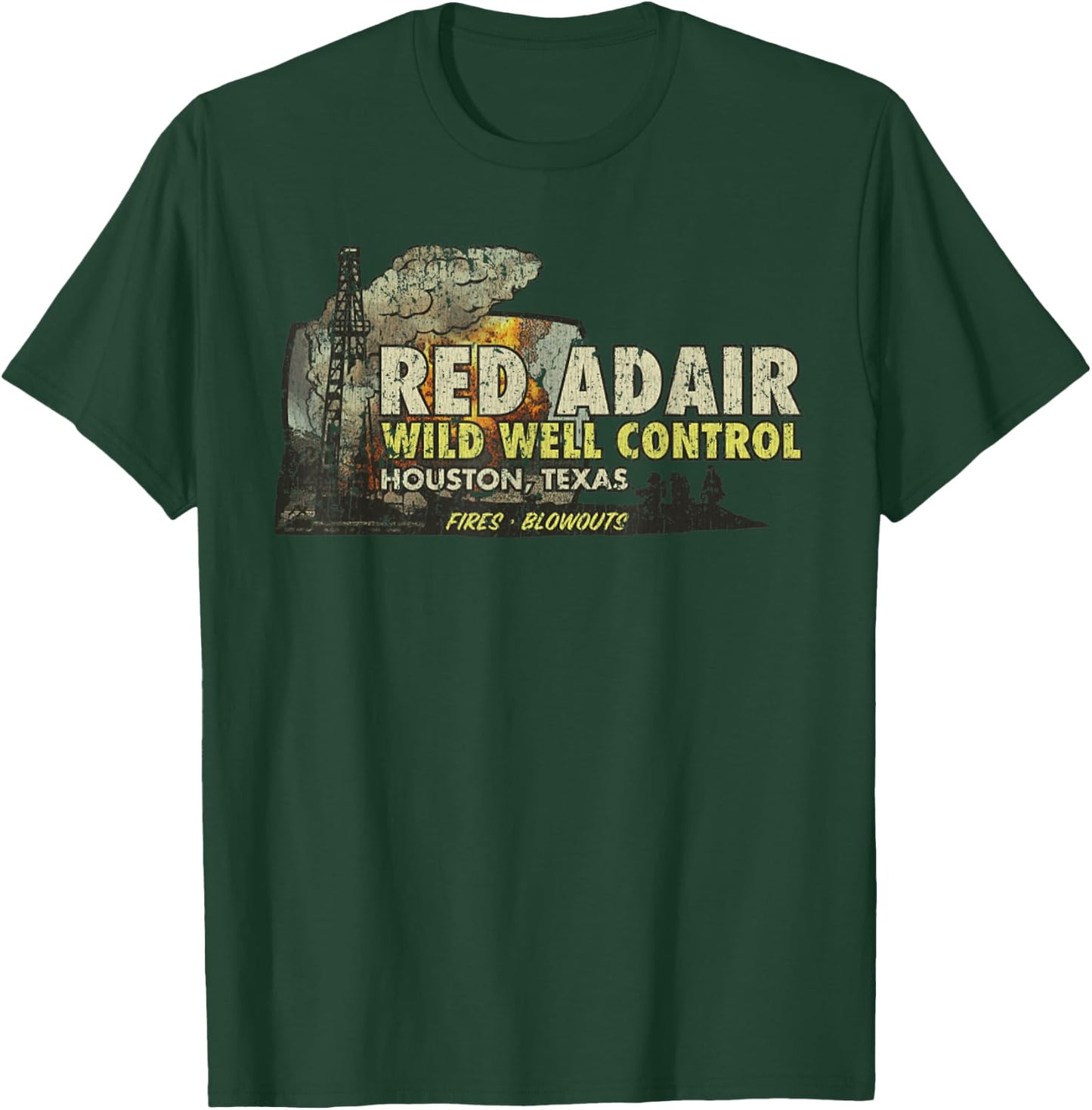 Vintage Red Adairs Wild Well Control 1959 Texas T-Shirt - T-Shirt | Forest